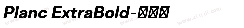 Planc ExtraBold字体转换